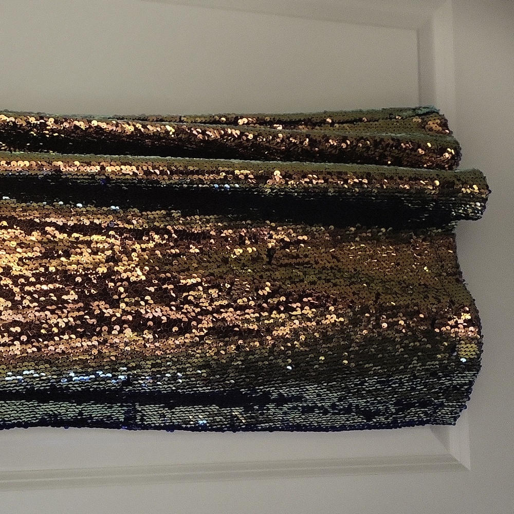 Holiday Gold Mini Party Dress - Picture 4 of 6